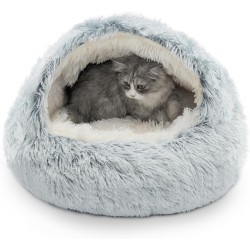 CATISM Cat Bed Washable Cat Sleeping Place for Cats Plush Pet Cat Pillow Cat Cushion Fluffy Kitten Puppy Cuddly Bed Pet Bed Grey CATISM Cat Bed Washable Cat Sleeping Place for Cats Plush Pet Cat Pillow Cat Cushion Fluffy Kitten Puppy Cuddly Bed Pet Bed Grey