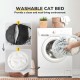 CATISM Cat Bed Washable Cat Sleeping Place for Cats Plush Pet Cat Pillow Cat Cushion Fluffy Kitten Puppy Cuddly Bed Pet Bed Grey CATISM Cat Bed Washable Cat Sleeping Place for Cats Plush Pet Cat Pillow Cat Cushion Fluffy Kitten Puppy Cuddly Bed Pet Bed Grey