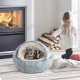 CATISM Cat Bed Washable Cat Sleeping Place for Cats Plush Pet Cat Pillow Cat Cushion Fluffy Kitten Puppy Cuddly Bed Pet Bed Grey CATISM Cat Bed Washable Cat Sleeping Place for Cats Plush Pet Cat Pillow Cat Cushion Fluffy Kitten Puppy Cuddly Bed Pet Bed Grey