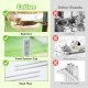 CATISM Foldable Cat Hammock with Cushion up to 20 kg, 52 x 30 cm Window Seats for Cats, Washable Double-Sided Fabric Cushion, Cat Window Lounger, Window Sill Cat Lounger, Beige CATISM Foldable Cat Hammock with Cushion up to 20 kg, 52 x 30 cm Window Seats for Cats, Washable Double-Sided Fabric Cushion, Cat Window Lounger, Window Sill Cat Lounger, Beige