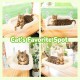 CATISM Foldable Cat Hammock with Cushion up to 20 kg, 52 x 30 cm Window Seats for Cats, Washable Double-Sided Fabric Cushion, Cat Window Lounger, Window Sill Cat Lounger, Beige CATISM Foldable Cat Hammock with Cushion up to 20 kg, 52 x 30 cm Window Seats for Cats, Washable Double-Sided Fabric Cushion, Cat Window Lounger, Window Sill Cat Lounger, Beige