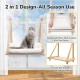 CATISM Foldable Cat Window Lounger with Cushion up to 20 kg, Cat Hammock Window Seat, Cat Window Hammocks Bed for Indoor Cats, Large Cats Perch with Sturdy Suction Cup (50 x 38 cm) CATISM Foldable Cat Window Lounger with Cushion up to 20 kg, Cat Hammock Window Seat, Cat Window Hammocks Bed for Indoor Cats, Large Cats Perch with Sturdy Suction Cup (50 x 38 cm)