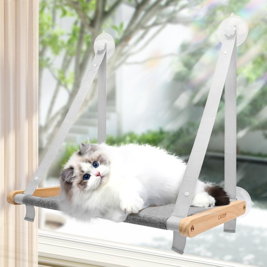 CATISM Foldable Cat Window Lounger with Cushion up to 20 kg, Cat Hammock Window Seat, Cat Window Hammocks Bed for Indoor Cats, Large Cats Perch with Sturdy Suction Cup (50 x 38 cm) CATISM Foldable Cat Window Lounger with Cushion up to 20 kg, Cat Hammock Window Seat, Cat Window Hammocks Bed for Indoor Cats, Large Cats Perch with Sturdy Suction Cup (50 x 38 cm)