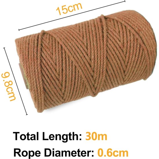 CEASELESLY Cat Cord, Brown Cord for Cats, Jute Cord for Household, Garden, DIY, Reusable Hemp Rope for Repairing or Replacing Scratching Post, Scratching Tower, DIY Craft Rope, Home Decoration CEASELESLY Cat Cord, Brown Cord for Cats, Jute Cord for Household, Garden, DIY, Reusable Hemp Rope for Repairing or Replacing Scratching Post, Scratching Tower, DIY Craft Rope, Home Decoration