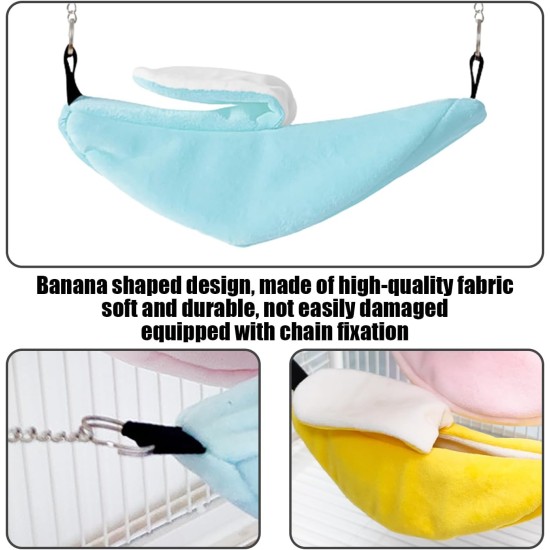 CHROMACRAFT 3-Piece Banana Shaped Hammock, Cute Pet Bed, Creative Mini Hammock, Warm Pet Bed, Pet Supplies CHROMACRAFT 3-Piece Banana Shaped Hammock, Cute Pet Bed, Creative Mini Hammock, Warm Pet Bed, Pet Supplies