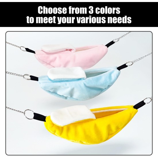 CHROMACRAFT 3-Piece Banana Shaped Hammock, Cute Pet Bed, Creative Mini Hammock, Warm Pet Bed, Pet Supplies CHROMACRAFT 3-Piece Banana Shaped Hammock, Cute Pet Bed, Creative Mini Hammock, Warm Pet Bed, Pet Supplies