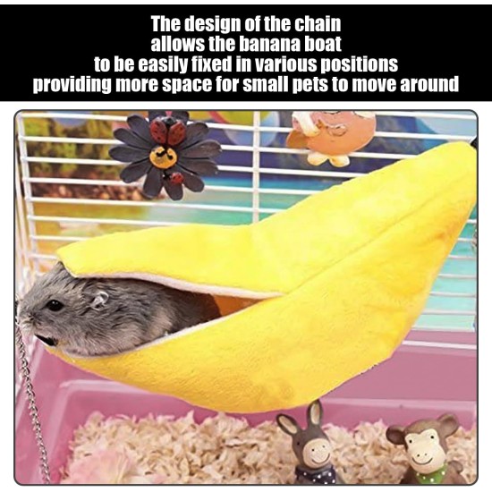 CHROMACRAFT 3-Piece Banana Shaped Hammock, Cute Pet Bed, Creative Mini Hammock, Warm Pet Bed, Pet Supplies CHROMACRAFT 3-Piece Banana Shaped Hammock, Cute Pet Bed, Creative Mini Hammock, Warm Pet Bed, Pet Supplies