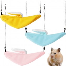 CHROMACRAFT 3-Piece Banana Shaped Hammock, Cute Pet Bed, Creative Mini Hammock, Warm Pet Bed, Pet Supplies CHROMACRAFT 3-Piece Banana Shaped Hammock, Cute Pet Bed, Creative Mini Hammock, Warm Pet Bed, Pet Supplies