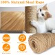 CIOXSOIO Sisal Rope for Scratching Post, 8 mm x 60 m, Natural Sisal Cord for DIY Cats, Scratching Rope, Decoration Household, Garden, Crafts CIOXSOIO Sisal Rope for Scratching Post, 8 mm x 60 m, Natural Sisal Cord for DIY Cats, Scratching Rope, Decoration Household, Garden, Crafts