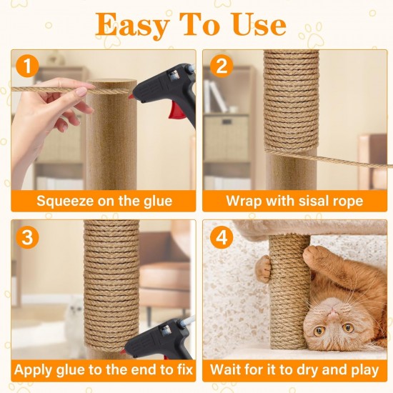 CIOXSOIO Sisal Rope for Scratching Post, 8 mm x 60 m, Natural Sisal Cord for DIY Cats, Scratching Rope, Decoration Household, Garden, Crafts CIOXSOIO Sisal Rope for Scratching Post, 8 mm x 60 m, Natural Sisal Cord for DIY Cats, Scratching Rope, Decoration Household, Garden, Crafts