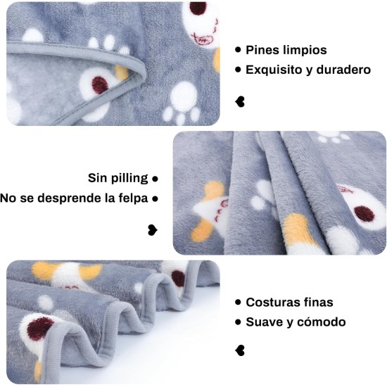 COMSLE Dog Blanket Cat Blankets Washable and Fluffy Pack of 3 Soft Warm Fleece Pet Blankets for Small Medium Dogs Cats Pet Blanket Sleeping Mat for Sofa Bed Star Pattern 76 x 52 cm COMSLE Dog Blanket Cat Blankets Washable and Fluffy Pack of 3 Soft Warm Fleece Pet Blankets for Small Medium Dogs Cats Pet Blanket Sleeping Mat for Sofa Bed Star Pattern 76 x 52 cm