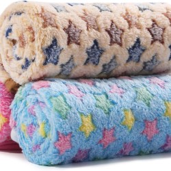 COMSLE Dog Blanket Cat Blankets Washable and Fluffy Pack of 3 Soft Warm Fleece Pet Blankets for Small Medium Dogs Cats Pet Blanket Sleeping Mat for Sofa Bed Star Pattern 104 x 76 cm COMSLE Dog Blanket Cat Blankets Washable and Fluffy Pack of 3 Soft Warm Fleece Pet Blankets for Small Medium Dogs Cats Pet Blanket Sleeping Mat for Sofa Bed Star Pattern 104 x 76 cm