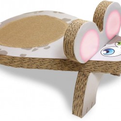 CROCI Mouse Gas Cardboard Cat Scratcher, 25 x 45 x 20 cm CROCI Mouse Gas Cardboard Cat Scratcher, 25 x 45 x 20 cm