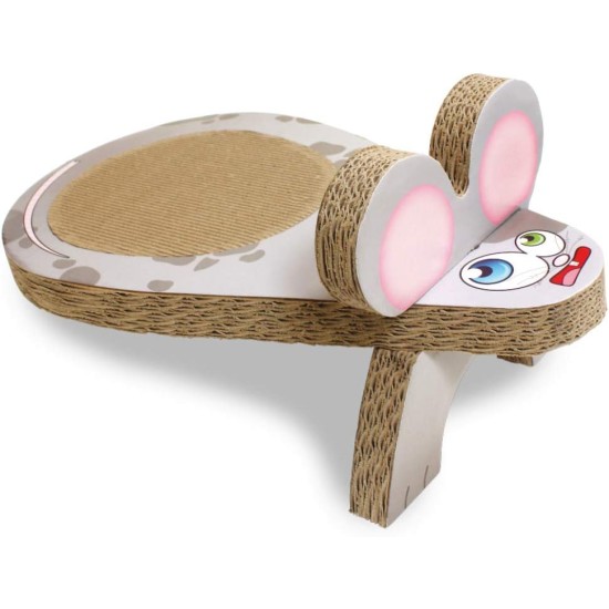 CROCI Mouse Gas Cardboard Cat Scratcher, 25 x 45 x 20 cm CROCI Mouse Gas Cardboard Cat Scratcher, 25 x 45 x 20 cm