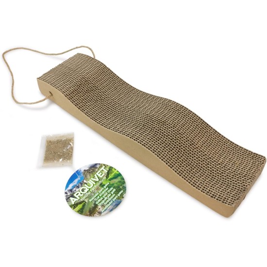 Cardboard Cat Scratching Post in Wave Shape – 46 x 12 x 5 cm – Environmentally Friendly Scratches – Scratches – Cat Mat Horizontal – Accessories for Cats – Nail Grinder Cardboard Cat Scratching Post in Wave Shape – 46 x 12 x 5 cm – Environmentally Friendly Scratches – Scratches – Cat Mat Horizontal – Accessories for Cats – Nail Grinder