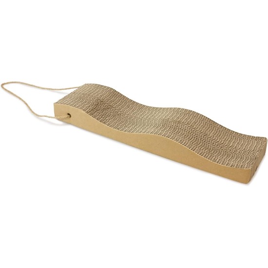 Cardboard Cat Scratching Post in Wave Shape – 46 x 12 x 5 cm – Environmentally Friendly Scratches – Scratches – Cat Mat Horizontal – Accessories for Cats – Nail Grinder Cardboard Cat Scratching Post in Wave Shape – 46 x 12 x 5 cm – Environmentally Friendly Scratches – Scratches – Cat Mat Horizontal – Accessories for Cats – Nail Grinder