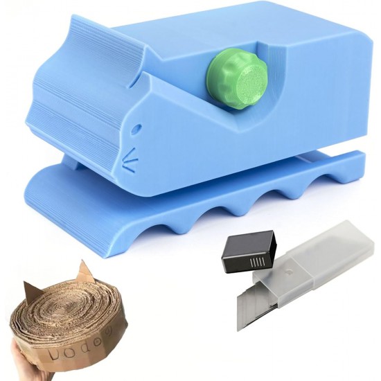 Cardboard Cutter for Cat Scratchers with 10 Blades, 3D Printed Cardboard Cutter, Kids, DIY, Cat Scratcher, Cardboard Strips, Machine Tool for Cat Lovers Cardboard Cutter for Cat Scratchers with 10 Blades, 3D Printed Cardboard Cutter, Kids, DIY, Cat Scratcher, Cardboard Strips, Machine Tool for Cat Lovers