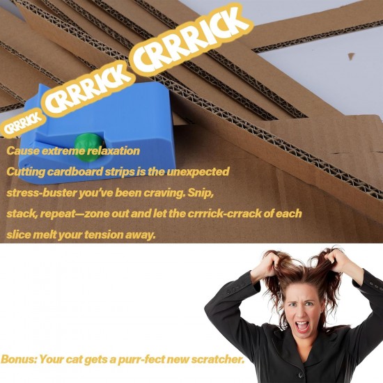 Cardboard Cutter for Cat Scratchers with 10 Blades, 3D Printed Cardboard Cutter, Kids, DIY, Cat Scratcher, Cardboard Strips, Machine Tool for Cat Lovers Cardboard Cutter for Cat Scratchers with 10 Blades, 3D Printed Cardboard Cutter, Kids, DIY, Cat Scratcher, Cardboard Strips, Machine Tool for Cat Lovers