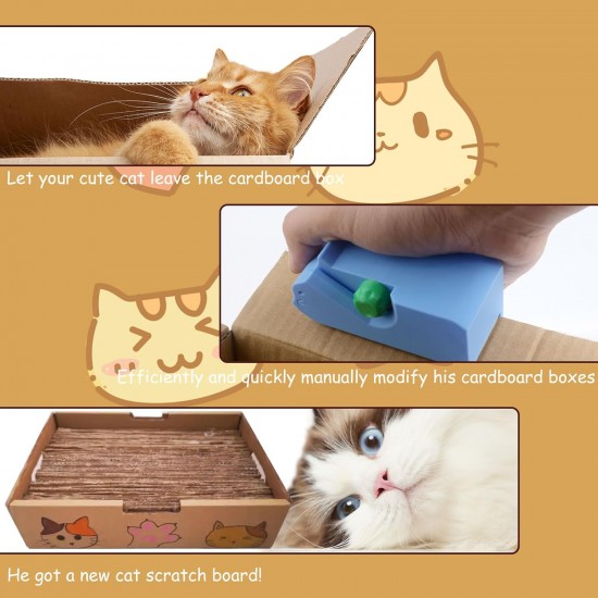 Cardboard Cutter for Cat Scratchers with 10 Blades, 3D Printed Cardboard Cutter, Kids, DIY, Cat Scratcher, Cardboard Strips, Machine Tool for Cat Lovers Cardboard Cutter for Cat Scratchers with 10 Blades, 3D Printed Cardboard Cutter, Kids, DIY, Cat Scratcher, Cardboard Strips, Machine Tool for Cat Lovers