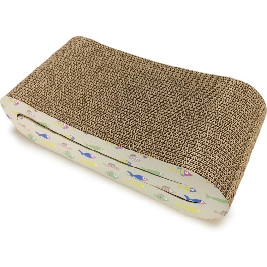 Cardboard Scratching Board for Cats Fish 44 x 19.5 x 10.5 cm + 36 x 19.5 x 4.5 cm Cardboard Scratching Board for Cats Fish 44 x 19.5 x 10.5 cm + 36 x 19.5 x 4.5 cm