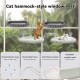 CareCooo Cat Window Lounger, Cat Hammock Window with Washable Cover, Fluffy Cat Bed, Window Sill with Suction Cups, Sturdy Windowsill Lounger for Cats up to 18 kg, M (52 x 30 cm), Grey CareCooo Cat Window Lounger, Cat Hammock Window with Washable Cover, Fluffy Cat Bed, Window Sill with Suction Cups, Sturdy Windowsill Lounger for Cats up to 18 kg, M (52 x 30 cm), Grey