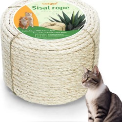 Casgee Sisal Rope for Scratching Post 8 mm x 50 m, Natural Sisal Rope, Rope for Scratching Post, Sisal Scratching Post Replacement for Cats, Scratching Post Rope, Sisal Cord for Scratching Post Casgee Sisal Rope for Scratching Post 8 mm x 50 m, Natural Sisal Rope, Rope for Scratching Post, Sisal Scratching Post Replacement for Cats, Scratching Post Rope, Sisal Cord for Scratching Post