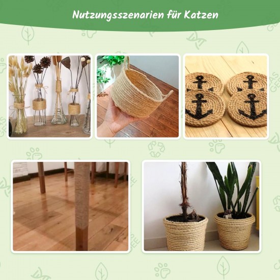 Casgee Sisal Rope for Scratching Post 8 mm x 50 m, Natural Sisal Rope, Rope for Scratching Post, Sisal Scratching Post Replacement for Cats, Scratching Post Rope, Sisal Cord for Scratching Post Casgee Sisal Rope for Scratching Post 8 mm x 50 m, Natural Sisal Rope, Rope for Scratching Post, Sisal Scratching Post Replacement for Cats, Scratching Post Rope, Sisal Cord for Scratching Post