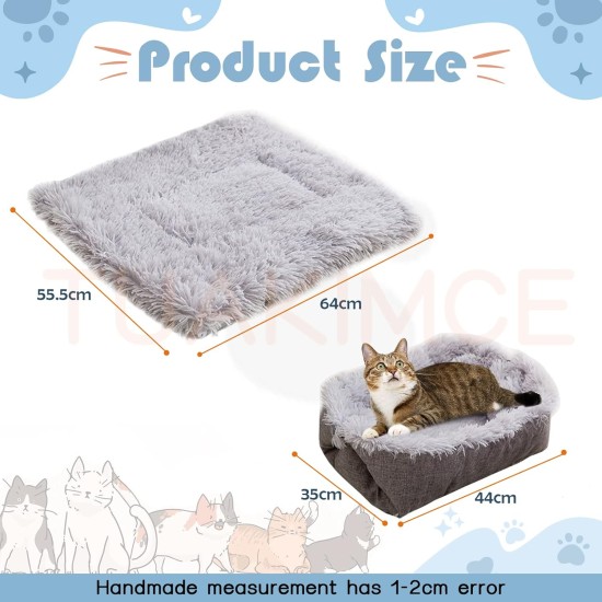 Cat Bed 2 in 1 Plush Soft Round Sleeping Cat Sofa Fluffy Cat Bed Small Dog Bed Cat Blanket Pet Bed Cat Bed Pet Bed for Cats and Small Dogs (Dark Grey) Cat Bed 2 in 1 Plush Soft Round Sleeping Cat Sofa Fluffy Cat Bed Small Dog Bed Cat Blanket Pet Bed Cat Bed Pet Bed for Cats and Small Dogs (Dark Grey)