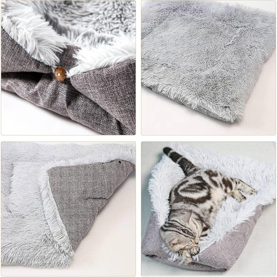 Cat Bed 2 in 1 Plush Soft Round Sleeping Cat Sofa Fluffy Cat Bed Small Dog Bed Cat Blanket Pet Bed Cat Bed Pet Bed for Cats and Small Dogs (Dark Grey) Cat Bed 2 in 1 Plush Soft Round Sleeping Cat Sofa Fluffy Cat Bed Small Dog Bed Cat Blanket Pet Bed Cat Bed Pet Bed for Cats and Small Dogs (Dark Grey)