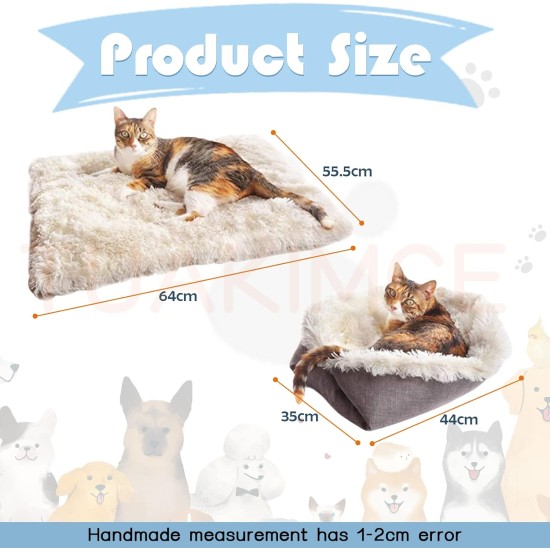 Cat Bed 2 in 1 Plush Soft Round Sleeping Cat Sofa Fluffy Cat Bed Small Dog Bed Cat Blanket Pet Bed Cat Bed Pet Bed for Cats and Small Dogs (Dark Grey) Cat Bed 2 in 1 Plush Soft Round Sleeping Cat Sofa Fluffy Cat Bed Small Dog Bed Cat Blanket Pet Bed Cat Bed Pet Bed for Cats and Small Dogs (Dark Grey)