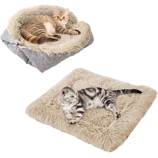 Cat Bed 2 in 1 Plush Soft Round Sleeping Cat Sofa Fluffy Cat Bed Small Dog Bed Cat Blanket Pet Bed Cat Bed Pet Bed for Cats and Small Dogs (Dark Grey) Cat Bed 2 in 1 Plush Soft Round Sleeping Cat Sofa Fluffy Cat Bed Small Dog Bed Cat Blanket Pet Bed Cat Bed Pet Bed for Cats and Small Dogs (Dark Grey)