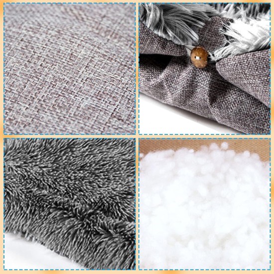 Cat Bed 2 in 1 Plush Soft Round Sleeping Cat Sofa Fluffy Cat Bed Small Dog Bed Cat Blanket Pet Bed Cat Bed Pet Bed for Cats and Small Dogs (Dark Grey) Cat Bed 2 in 1 Plush Soft Round Sleeping Cat Sofa Fluffy Cat Bed Small Dog Bed Cat Blanket Pet Bed Cat Bed Pet Bed for Cats and Small Dogs (Dark Grey)