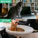 Cat Bed for Desk, Diameter 40 cm, up to 20 kg, Removable Portable Cat Bed Stand, Soft Cat Hammock, Cat Sleeping Place for Home Office, White Cat Bed for Desk, Diameter 40 cm, up to 20 kg, Removable Portable Cat Bed Stand, Soft Cat Hammock, Cat Sleeping Place for Home Office, White