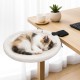Cat Bed for Desk, Diameter 40 cm, up to 20 kg, Removable Portable Cat Bed Stand, Soft Cat Hammock, Cat Sleeping Place for Home Office, White Cat Bed for Desk, Diameter 40 cm, up to 20 kg, Removable Portable Cat Bed Stand, Soft Cat Hammock, Cat Sleeping Place for Home Office, White