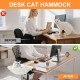 Cat Bed for Desk, Soft Cat Hammock for Sleeping, Washable Cat Basket, Cat Hammock for Home Office, 40 x 40 cm, Maximum Load 20 kg Cat Bed for Desk, Soft Cat Hammock for Sleeping, Washable Cat Basket, Cat Hammock for Home Office, 40 x 40 cm, Maximum Load 20 kg