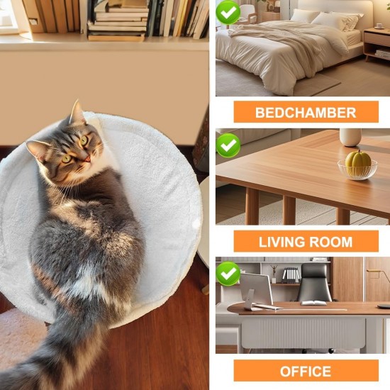 Cat Bed for Desk, Soft Cat Hammock for Sleeping, Washable Cat Basket, Cat Hammock for Home Office, 40 x 40 cm, Maximum Load 20 kg Cat Bed for Desk, Soft Cat Hammock for Sleeping, Washable Cat Basket, Cat Hammock for Home Office, 40 x 40 cm, Maximum Load 20 kg