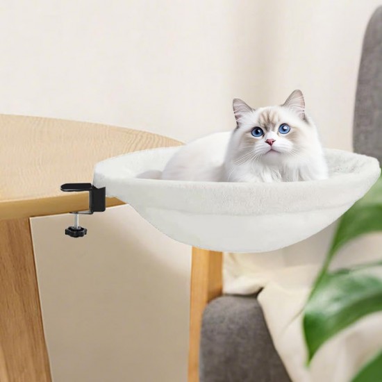 Cat Bed for Desk, Soft Cat Hammock for Sleeping, Washable Cat Basket, Cat Hammock for Home Office, 40 x 40 cm, Maximum Load 20 kg Cat Bed for Desk, Soft Cat Hammock for Sleeping, Washable Cat Basket, Cat Hammock for Home Office, 40 x 40 cm, Maximum Load 20 kg