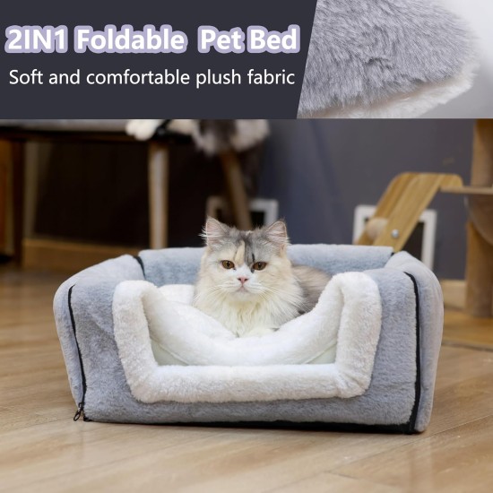 Cat Bed for House Cats, Foldable Cat Cave, Non-Slip and Water-Repellent Base, Cat Houses for Indoor Cats or Small Dogs, Kitten Tent, Rabbit Bed, Cat Beds and Furniture Cat Bed for House Cats, Foldable Cat Cave, Non-Slip and Water-Repellent Base, Cat Houses for Indoor Cats or Small Dogs, Kitten Tent, Rabbit Bed, Cat Beds and Furniture