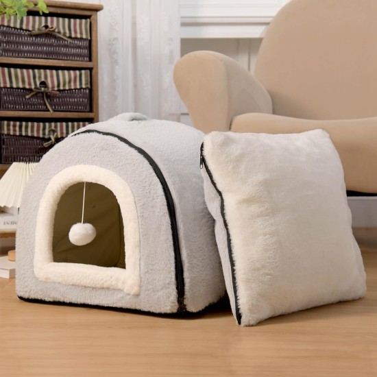 Cat Bed for House Cats, Foldable Cat Cave, Non-Slip and Water-Repellent Base, Cat Houses for Indoor Cats or Small Dogs, Kitten Tent, Rabbit Bed, Cat Beds and Furniture Cat Bed for House Cats, Foldable Cat Cave, Non-Slip and Water-Repellent Base, Cat Houses for Indoor Cats or Small Dogs, Kitten Tent, Rabbit Bed, Cat Beds and Furniture