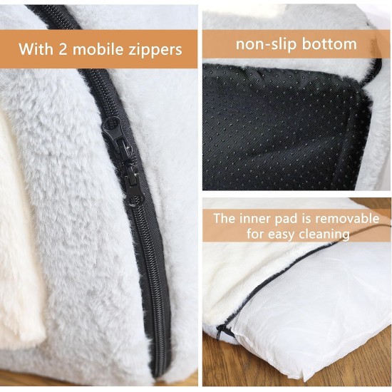 Cat Bed for House Cats, Foldable Cat Cave, Non-Slip and Water-Repellent Base, Cat Houses for Indoor Cats or Small Dogs, Kitten Tent, Rabbit Bed, Cat Beds and Furniture Cat Bed for House Cats, Foldable Cat Cave, Non-Slip and Water-Repellent Base, Cat Houses for Indoor Cats or Small Dogs, Kitten Tent, Rabbit Bed, Cat Beds and Furniture