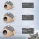 Cat Beds for Indoor Cats - Cat Bed Cave with Removable Washable Cushion, Soft Plush Cotton, No Deformation, Pet Bed, Puffer Fish Cat House Design, Grey, Multiple Sizes (L) Cat Beds for Indoor Cats - Cat Bed Cave with Removable Washable Cushion, Soft Plush Cotton, No Deformation, Pet Bed, Puffer Fish Cat House Design, Grey, Multiple Sizes (L)