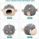 Cat Beds for Indoor Cats - Cat Bed Cave with Removable Washable Cushion, Soft Plush Cotton, No Deformation, Pet Bed, Puffer Fish Cat House Design, Grey, Multiple Sizes (L) Cat Beds for Indoor Cats - Cat Bed Cave with Removable Washable Cushion, Soft Plush Cotton, No Deformation, Pet Bed, Puffer Fish Cat House Design, Grey, Multiple Sizes (L)
