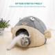 Cat Beds for Indoor Cats - Cat Bed Cave with Removable Washable Cushion, Soft Plush Cotton, No Deformation, Pet Bed, Puffer Fish Cat House Design, Grey, Multiple Sizes (L) Cat Beds for Indoor Cats - Cat Bed Cave with Removable Washable Cushion, Soft Plush Cotton, No Deformation, Pet Bed, Puffer Fish Cat House Design, Grey, Multiple Sizes (L)