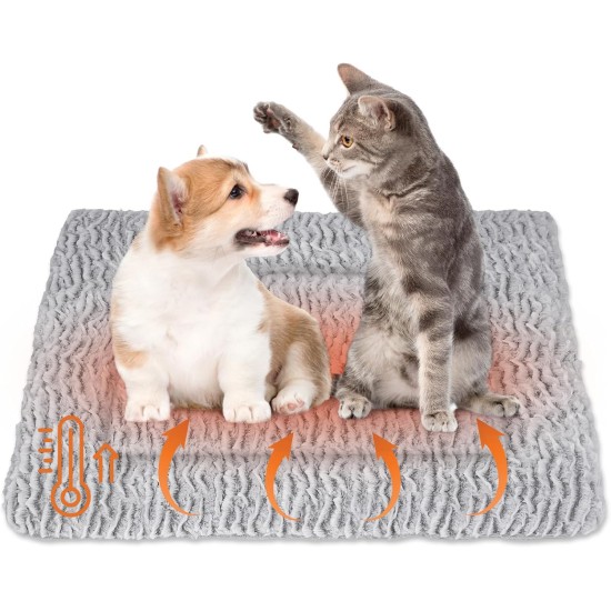 Cat Blanket, Self-Heating Blanket for Cats and Dogs, Heat Blanket, Cat Self-Warming Blanket, No Electricity, Fluffy and Soft Cat Bed, Washable, 80 x 60 cm Cat Blanket, Self-Heating Blanket for Cats and Dogs, Heat Blanket, Cat Self-Warming Blanket, No Electricity, Fluffy and Soft Cat Bed, Washable, 80 x 60 cm
