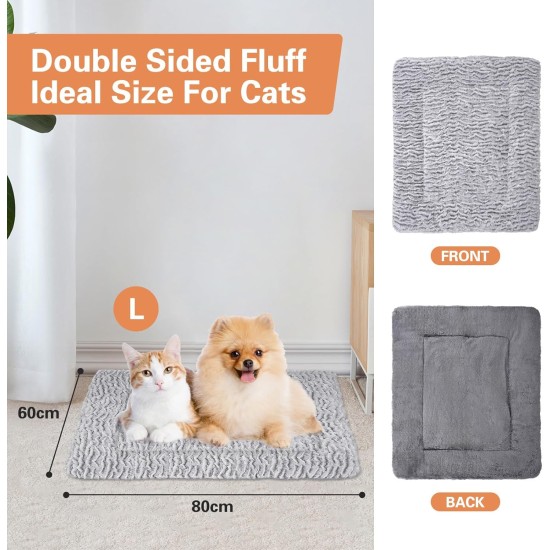 Cat Blanket, Self-Heating Blanket for Cats and Dogs, Heat Blanket, Cat Self-Warming Blanket, No Electricity, Fluffy and Soft Cat Bed, Washable, 80 x 60 cm Cat Blanket, Self-Heating Blanket for Cats and Dogs, Heat Blanket, Cat Self-Warming Blanket, No Electricity, Fluffy and Soft Cat Bed, Washable, 80 x 60 cm
