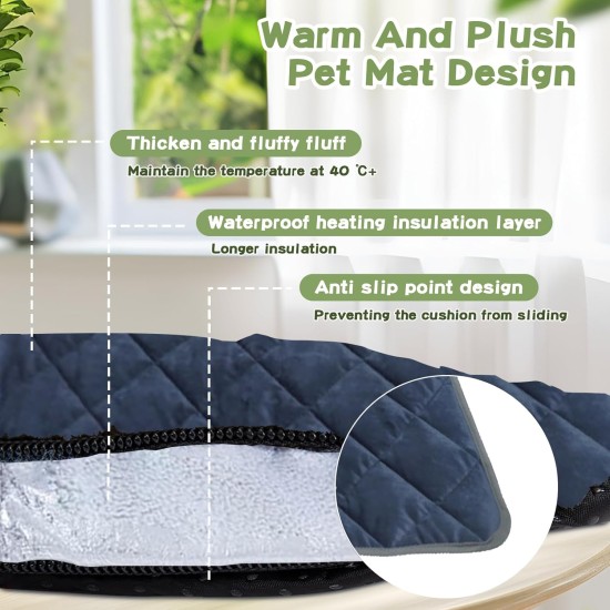 Cat Blanket, Self-Warming, 60 x 45 cm, Self-Heating Blanket, Cat, Heat Cushion, Heating Blanket, Cat Blanket for Cats, Fluffy Self-Heating Blanket, Cat and Dogs, Washable Thermal Blanket Cat Blanket, Self-Warming, 60 x 45 cm, Self-Heating Blanket, Cat, Heat Cushion, Heating Blanket, Cat Blanket for Cats, Fluffy Self-Heating Blanket, Cat and Dogs, Washable Thermal Blanket