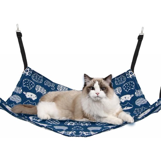 Cat Cage with Hammock, Small Animal Hammock, Breathable Cat Hammock, for Small Animals up to 5kg, Suitable for Kittens, Puppies, Ferrets, Rabbits etc. (M) Cat Cage with Hammock, Small Animal Hammock, Breathable Cat Hammock, for Small Animals up to 5kg, Suitable for Kittens, Puppies, Ferrets, Rabbits etc. (M)