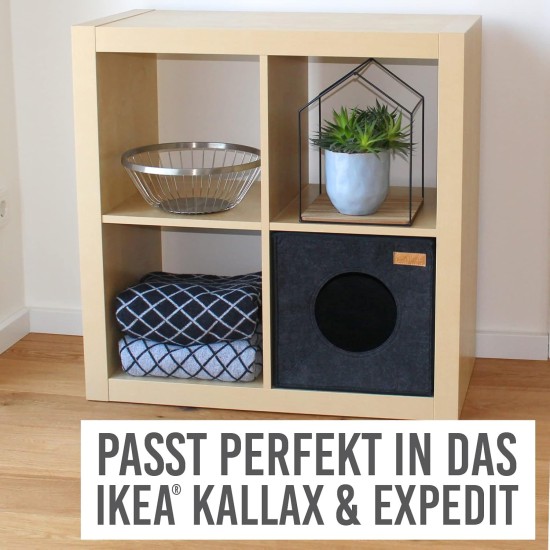 Cat Den, Cosy Retreat and Cat Bed Made of High-Quality Felt, Suitable for IKEA Kallax or Expedit, Place to Sleep Cat Den, Cosy Retreat and Cat Bed Made of High-Quality Felt, Suitable for IKEA Kallax or Expedit, Place to Sleep
