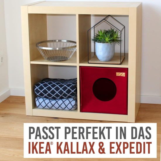 Cat Den, Cosy Retreat and Cat Bed Made of High-Quality Felt, Suitable for IKEA Kallax or Expedit, Place to Sleep Cat Den, Cosy Retreat and Cat Bed Made of High-Quality Felt, Suitable for IKEA Kallax or Expedit, Place to Sleep