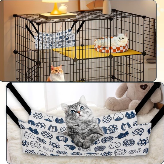 Cat Hammock, Cat Hammock, 60 x 50 cm Hammock for Cats, Chair Hammock Cat, Pet Summer Hammock, Pet Hammock, Cat Hammock, Window Seat for Cats, Pet Chair (Blue-L) Cat Hammock, Cat Hammock, 60 x 50 cm Hammock for Cats, Chair Hammock Cat, Pet Summer Hammock, Pet Hammock, Cat Hammock, Window Seat for Cats, Pet Chair (Blue-L)